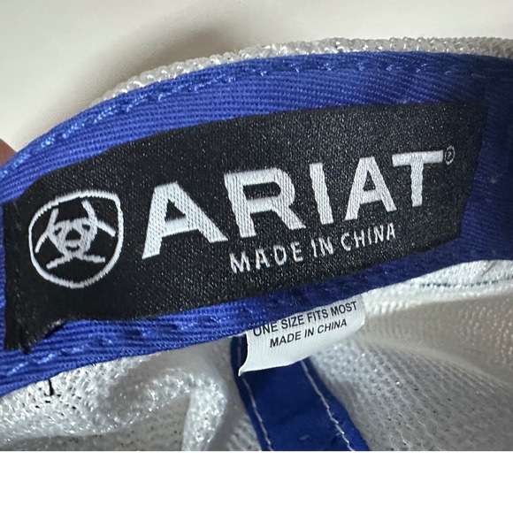 Ariat Red White & Blue Aztec Southwestern Mesh Back Trucker Snapback Hat OSFM - Picture 5 of 6